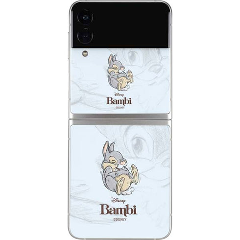 Disney Bambi Thumper Sketched portrait Galaxy Z Flip4 5G Skin